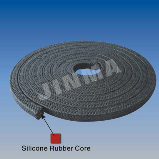 Graphite PTFE+Silicone Rubber Core Braided Packing